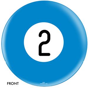 Bowling Balls - OTB Blue 2 Billiard Ball - Replica of an actual number 2 Billiard Ball