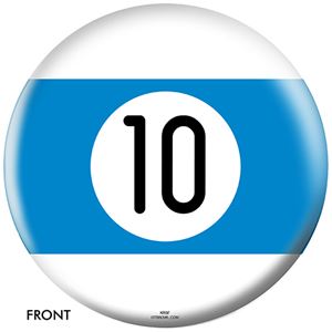 Bowling Balls - OTB Blue Stripe 10 Billiard Ball - Replica of a number 10 billiard ball.