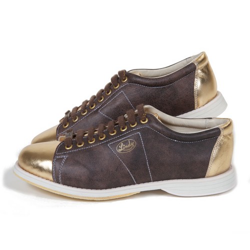Linds Men s Exxtra 2 Distressed Brown Metallic Gold Left Handed Limited Edition Bowling Shoes FREE SHIPPING