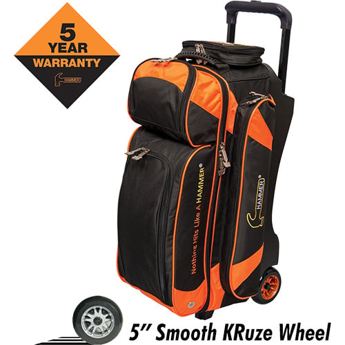 Hammer Premium Deluxe Diamond 3 Ball Roller Bowling Bag + FREE