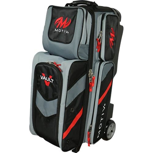 Motiv Vault Red 3 Ball Roller Bowling Bag Sporting Goods Bowling Bags
