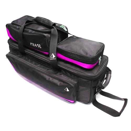 Pyramid Path Triple Tote Roller Plus Black/Hot Pink-Bowling Bags