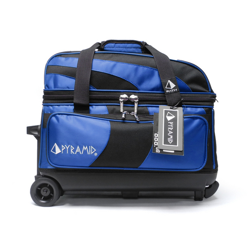 Pyramid Path Deluxe Single Roller Bowling Bag (Black/Royal Blue) 