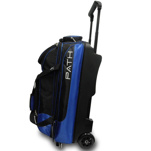 Black/Royal Blue Pyramid Path Premium Deluxe Double Roller with Oversized Accessory Pocket Bowling Bag