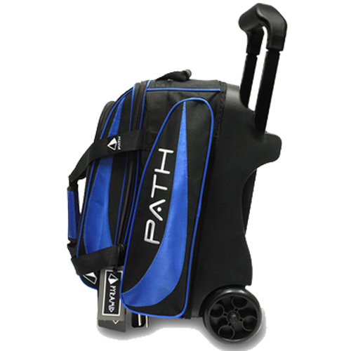 Black/Royal Blue Pyramid Path Premium Deluxe Double Roller with Oversized Accessory Pocket Bowling Bag