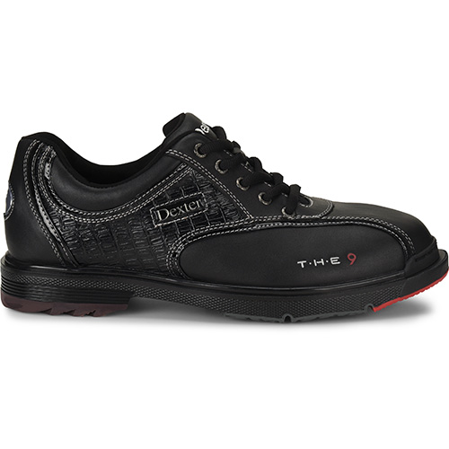Men's Dexter THE 9 HT Black/Grey/Red Interchangeable Bowling Shoes Size 7.5 WIDE 