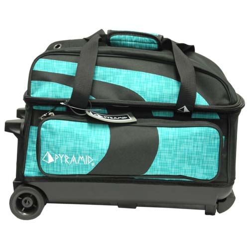 Pyramid Path Deluxe Double Roller Black Teal Circuit Bowling Bags Pyramid Path Deluxe Double Roller Black Teal Circuit Bowling Bags Free Shipping