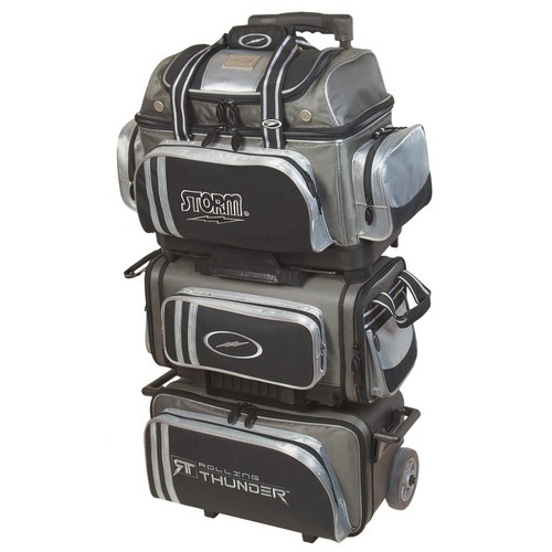 Storm Rolling Thunder 6 Ball Roller Grey Black Silver Bowling Bags Storm Rolling Thunder 6 Ball Roller Grey Black Silver Bowling Bags Free Shipping