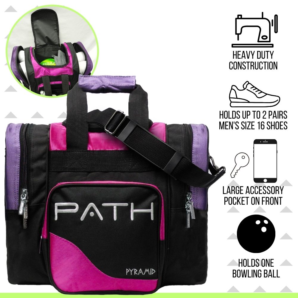 Pyramid Path Pro Deluxe Single Tote Bowling Bag - Picture 62 of 84